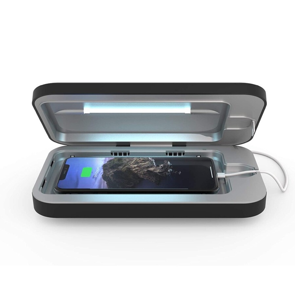 NIB PhoneSoap 3: UV Phone Sanitizer And Charger, Black